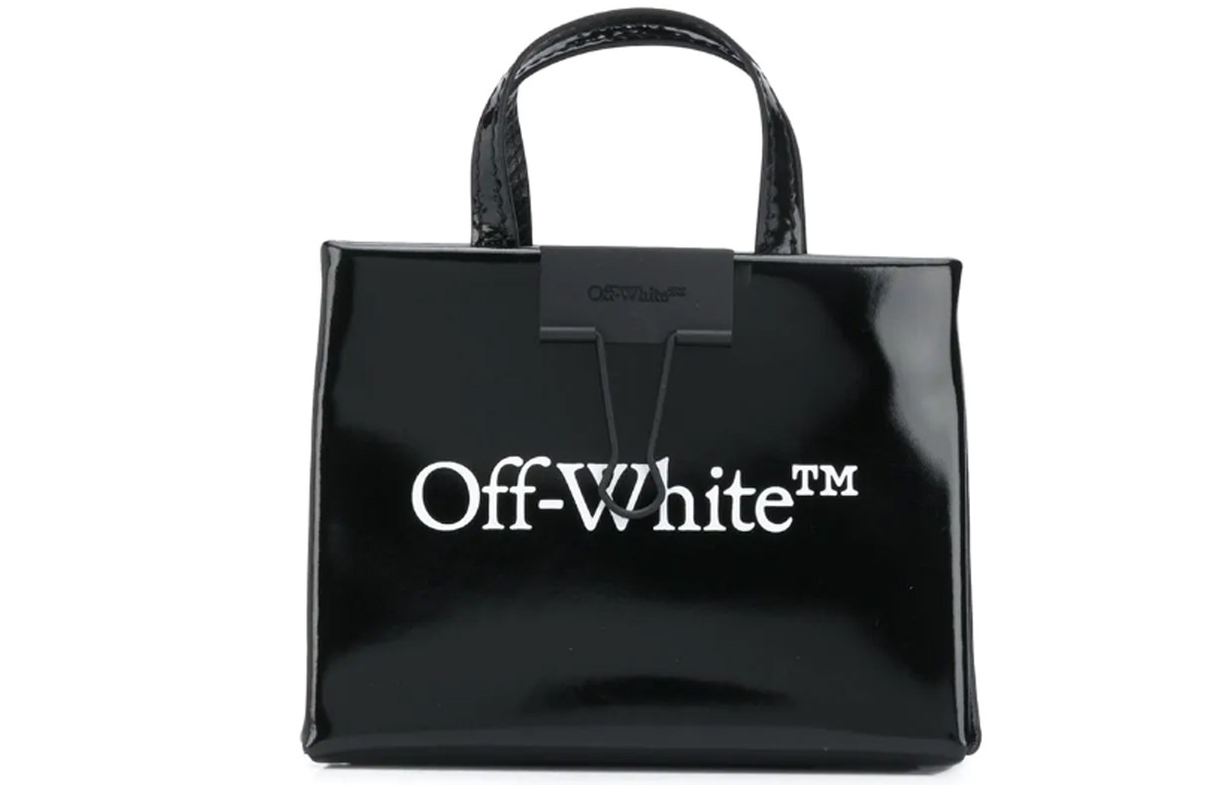 

OFF WHITE Кожаная Сумка Мини Женская Черная OFF-WHITE