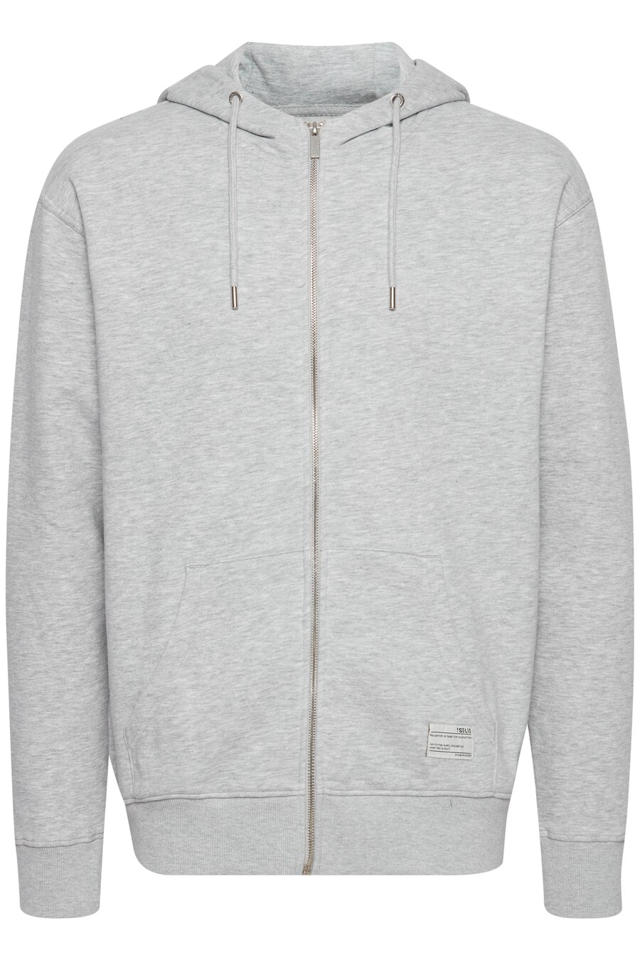 

Толстовка с капюшоном на молнии !Solid Zip-Up Hoodie, светло-серый