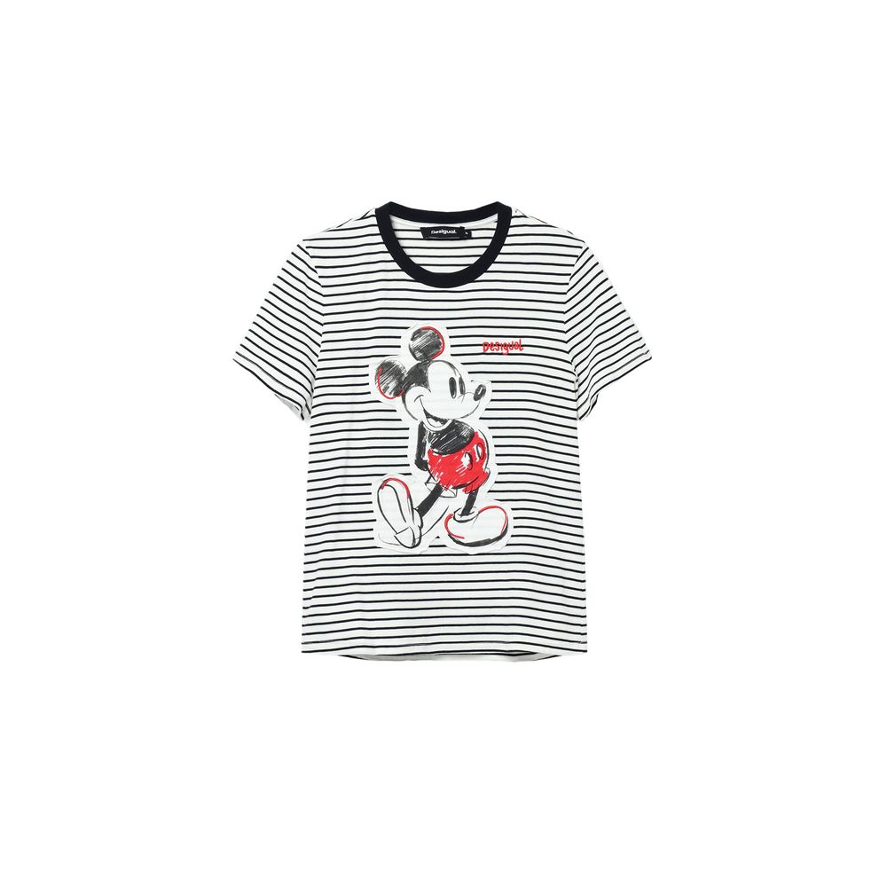 

Белые хлопковые топ и футболка Desigual