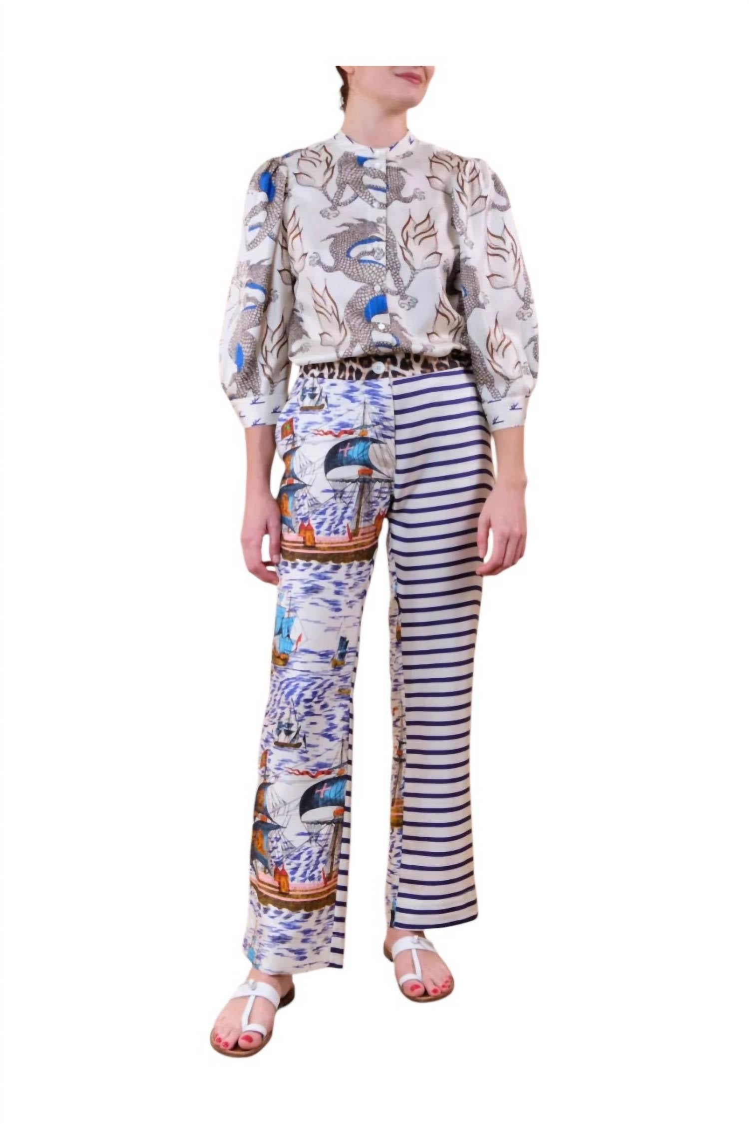 

Женские брюки Lucky в цвете Mix Caravelle Ecru LA PRESTIC OUISTON