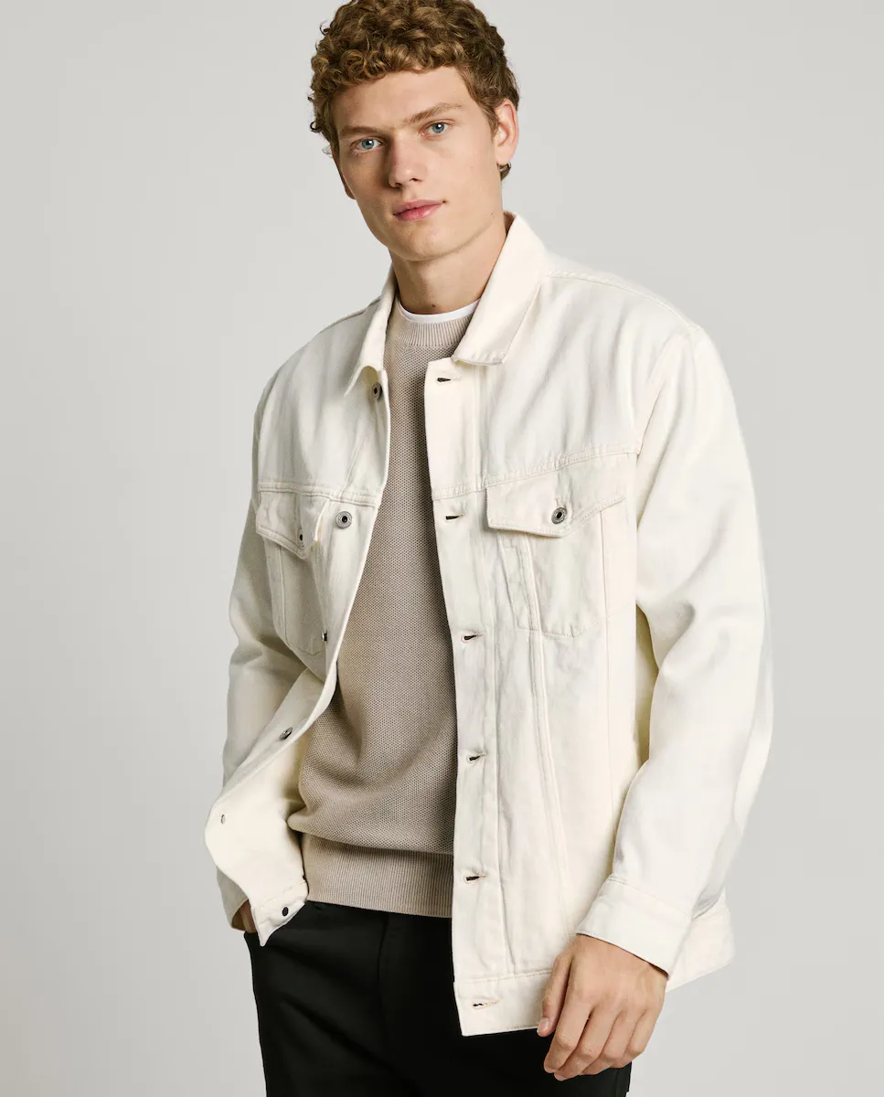 

Мужская джинсовая куртка свободного кроя Pepe Jeans, белый