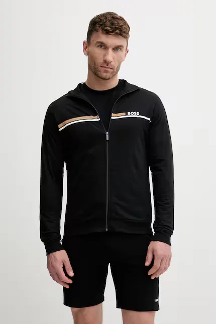 Олимпийка мужская на молнии Authentic Jacket Z BOSS, черный