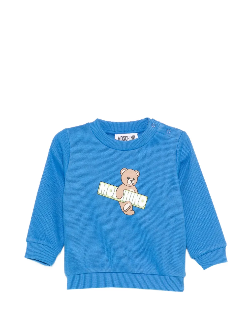 Свитшот с изображением Тедди Moschino Kids, синий