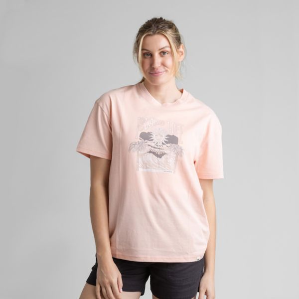 

Женская графическая футболка Liv Outdoor, цвет coral cloud