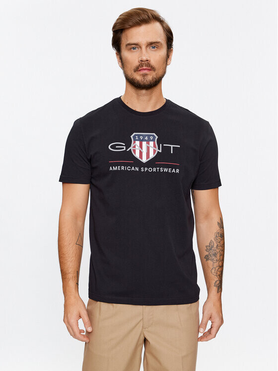 

Футболка стандартного кроя Gant, черный