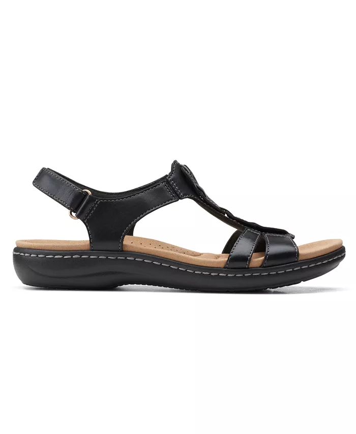 Лодочки Laurieann Kay с Т-образным ремешком и открытой пяткой Clarks, черный — фото 2