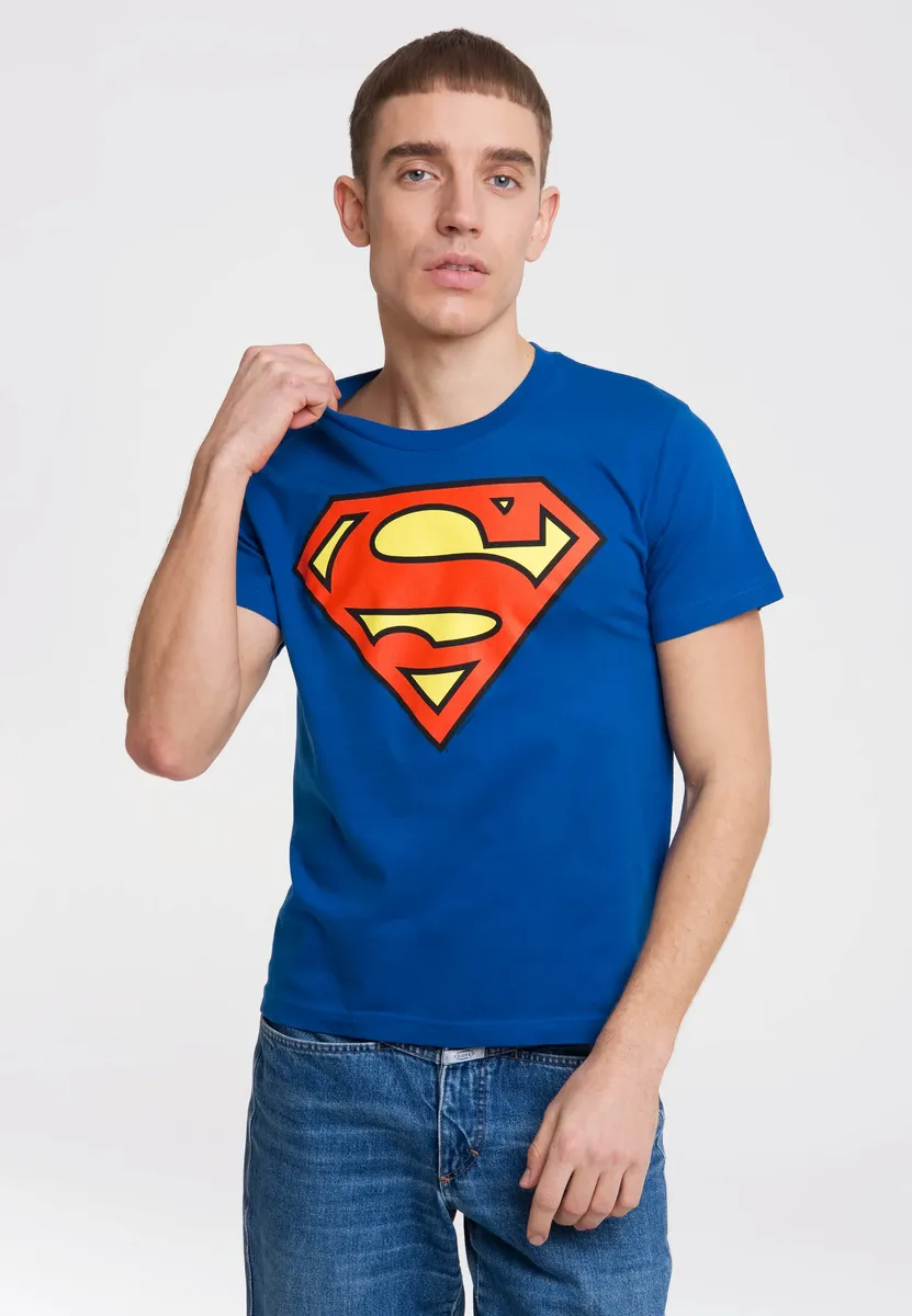 

LOGOSHIRT Футболка "SUPERMAN - LOGO" с классным принтом спереди, синий