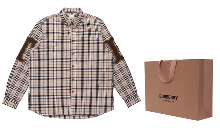 Футболка Burberry с графическим принтом в клетку, мягкого рыжевато-коричневого оттенка — фото 3