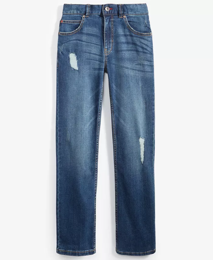 Прямые джинсы Big Boys Straight-Fit Niagara с эффектом стрейч Tommy Hilfiger, синий — фото 4
