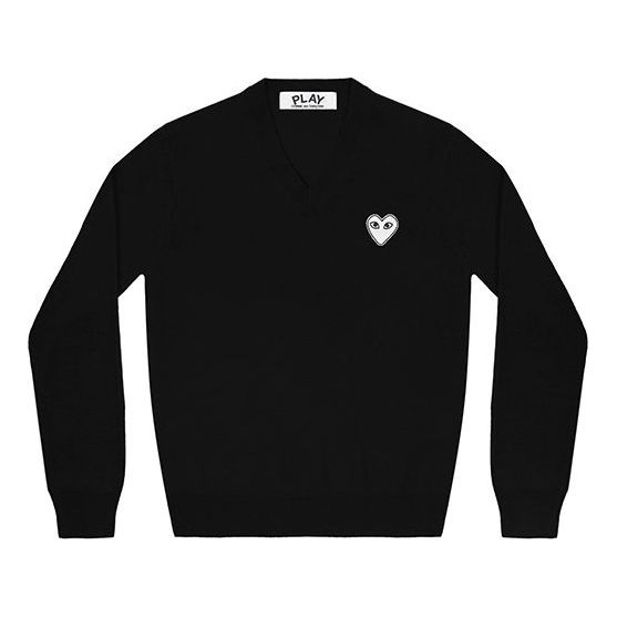 

Свитер v-neck pullover white emblem 'black' Comme Des Garcons Play, черный