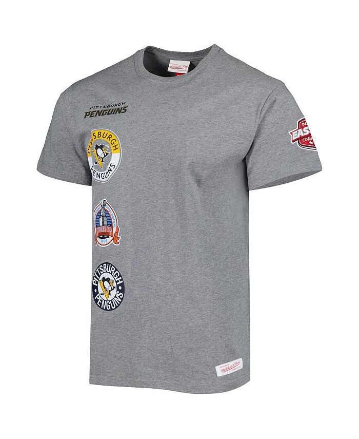 Мужская футболка Heather Grey Pittsburgh Penguins City Collection Mitchell & Ness, серый — фото 3