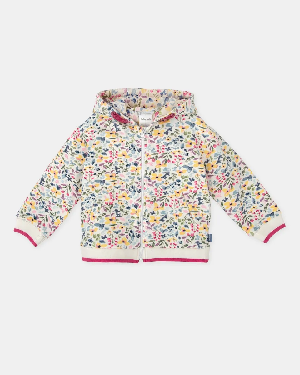 

Детский свитер с капюшоном и молнией с принтом Tutto Piccolo, сиреневый