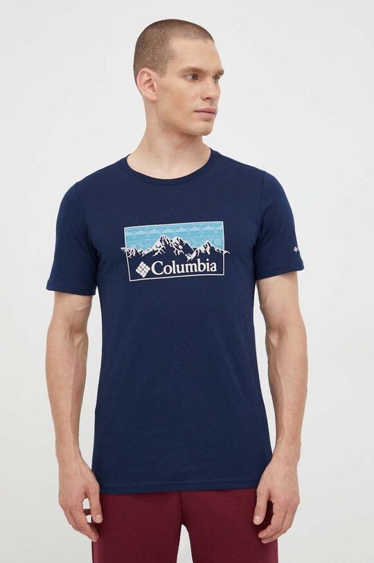 

Футболка из хлопка Columbia, темно-синий