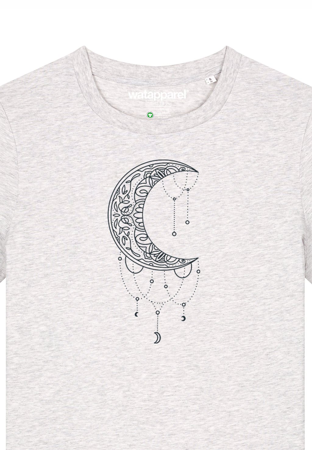 

Футболка с принтом MANDALA MOON watapparel, серый