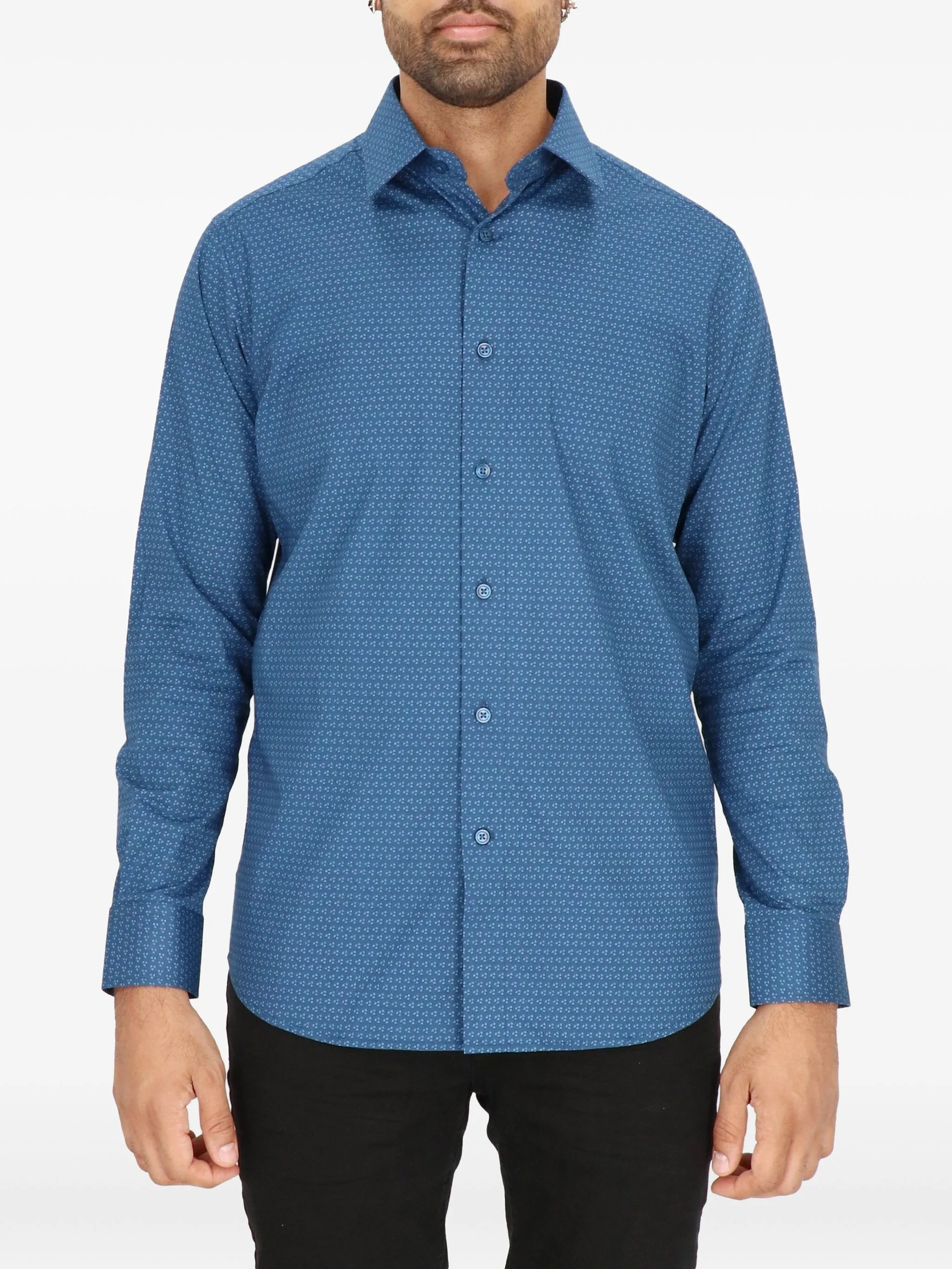 

Рубашка с геометричным принтом Scotch & Soda, синий