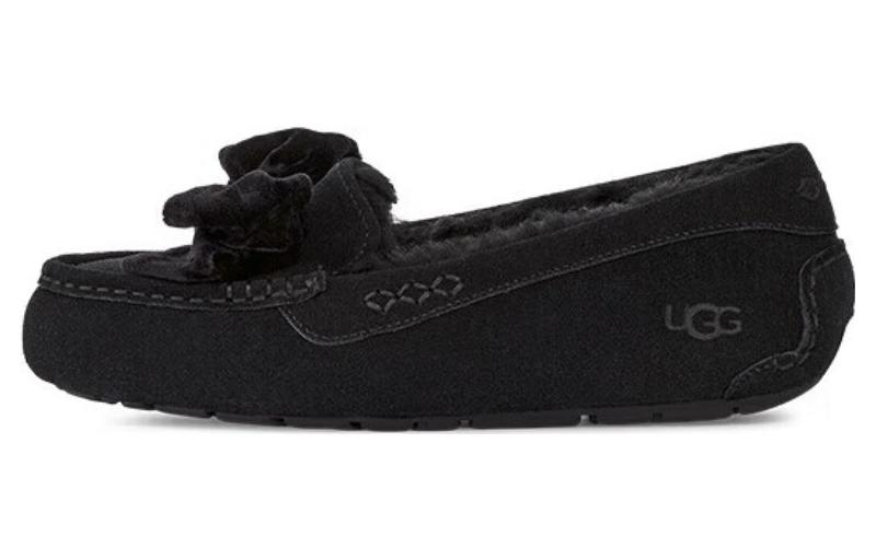 Женские угги 'Tan Velvet Black' Leisure Fluff Bow Mini Loafers, дикий виноградный пурпур