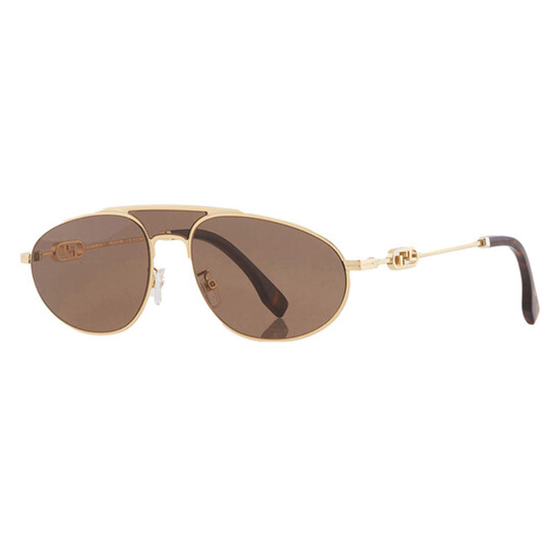 

Очки Fendi Aviator Full Rim с золотой оправой Endura и коричневыми линзами