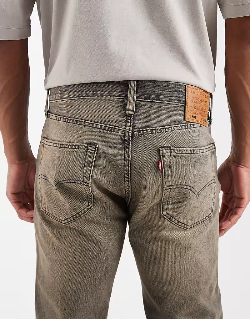 Джинсы Levis 501 Original прямого кроя Levi's, корричневый — фото 4