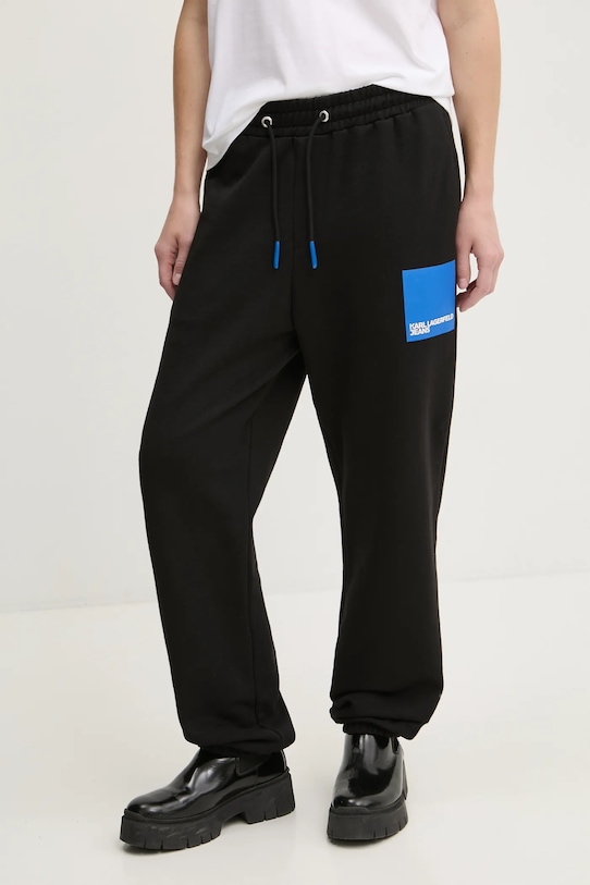 

Хлопковые спортивные брюки Karl Lagerfeld Jeans, черный
