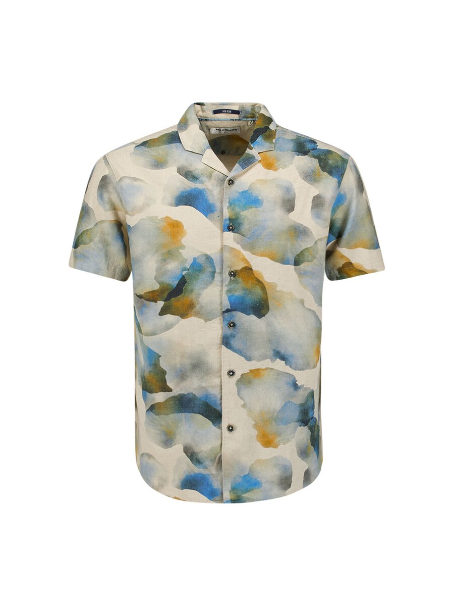 

Рубашка на пуговицах классического кроя No Excess, Cream/Blue