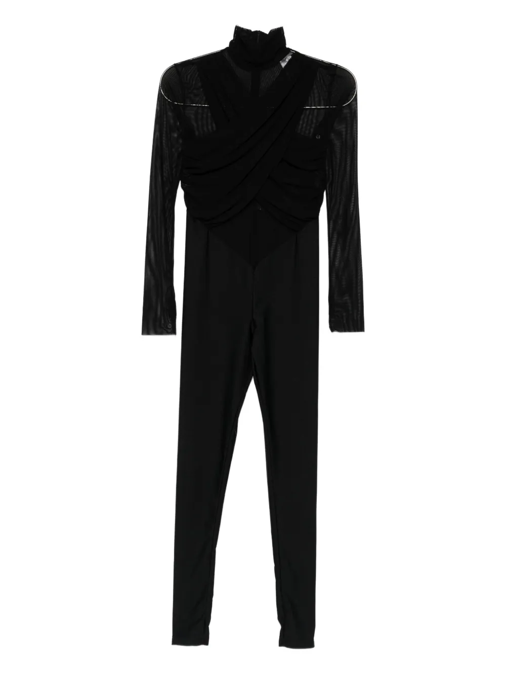 

Комбинезон с сетчатыми вставками Mazzei, черный