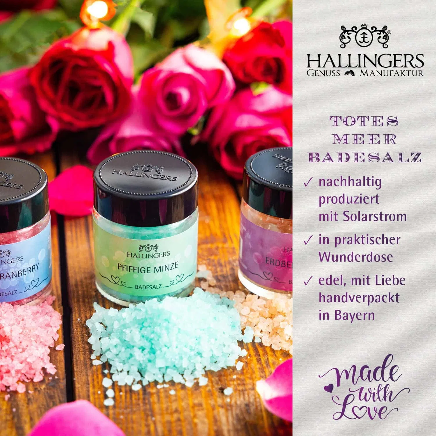 Набор из 3 солей для ванн «Pure Relaxation» с солями Мертвого моря от Hallingers Hallingers — фото 4