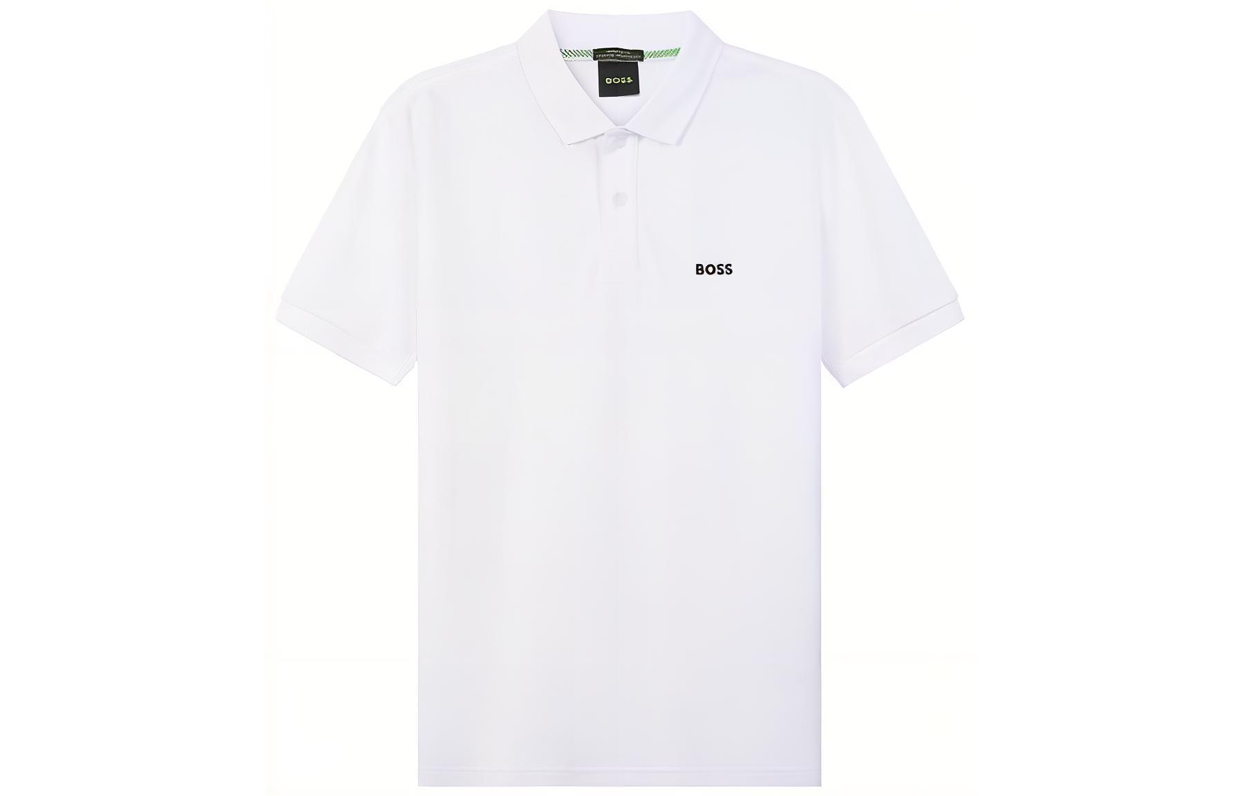 

HUGO BOSS Рубашка-поло мужская белая