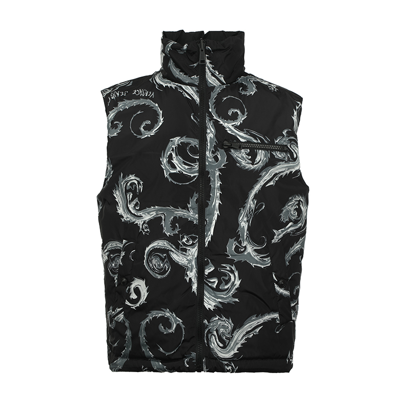 

VERSACE JEANS COUTURE Безрукавная пуховая куртка мужская черная, Black