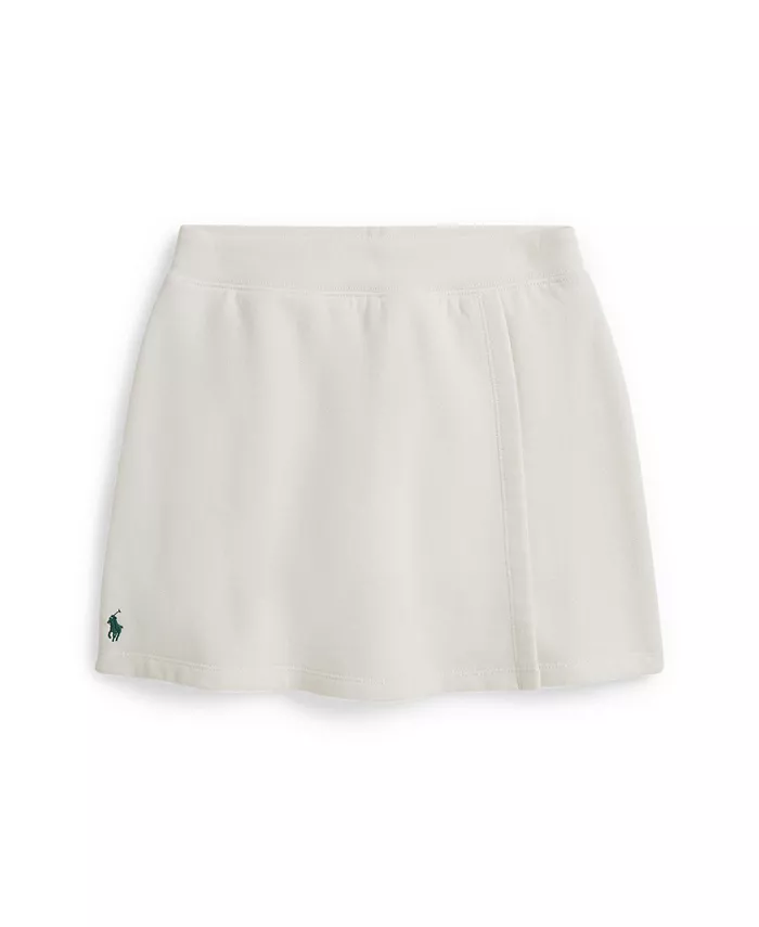 

Юбка-шорты Wrap Fleece для девочек постарше Polo Ralph Lauren, белый