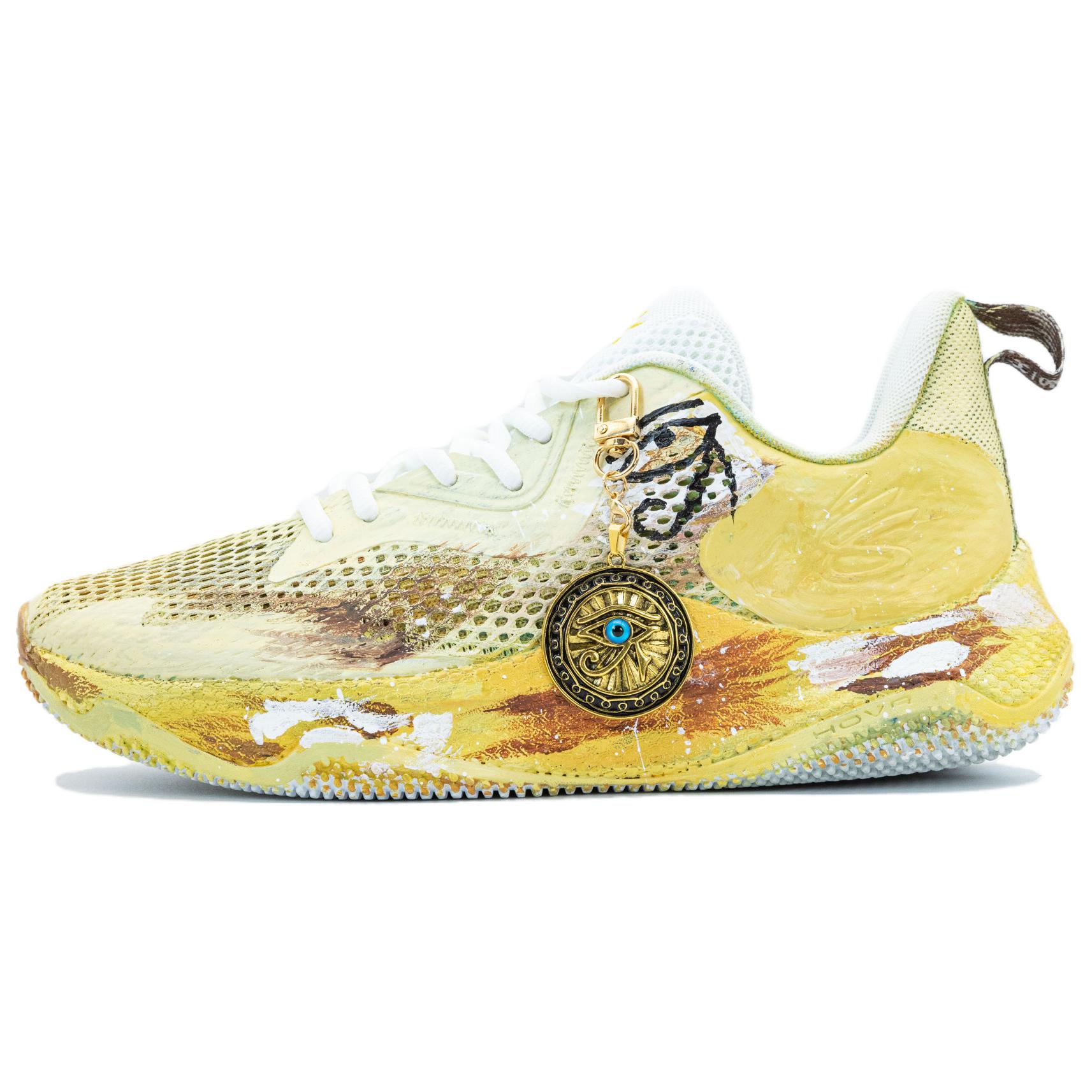 

Under Armour Баскетбольные кроссовки Curry Splash 3 Eye Of Divine Gaze с амортизацией и противоскользящим эффектом, низкие, мужские, желтые