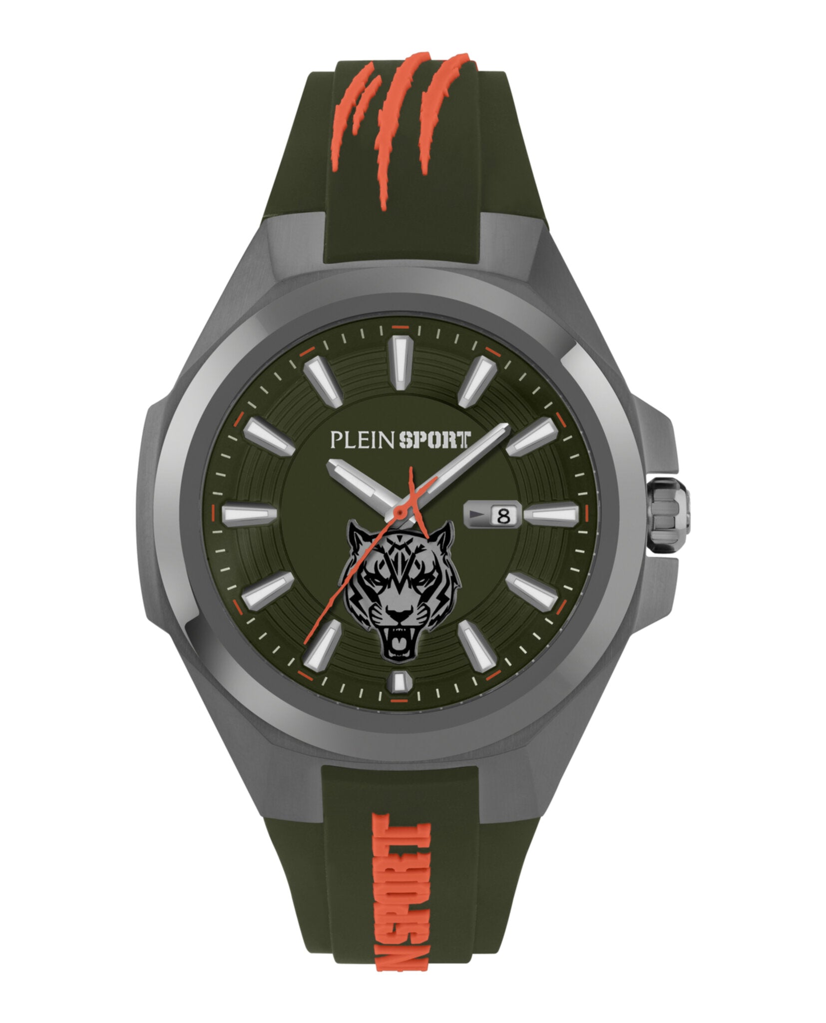 

Часы Tigermaster из силикона PLEIN SPORT, цвет green/gun/green