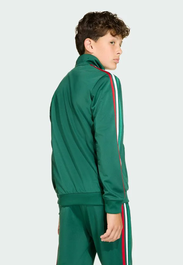 Свободная тренировочная куртка firebird для легкой атлетики Adidas Originals, Team Dark Green Dark Football Gold — фото 2