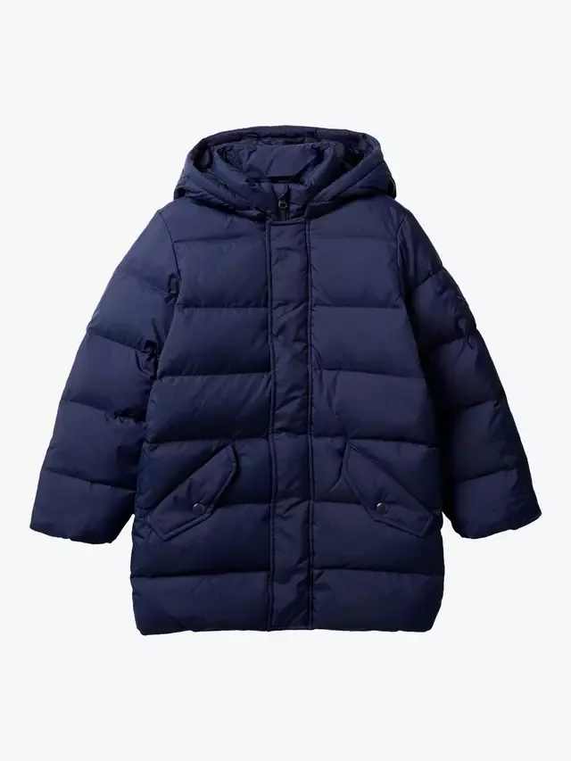 Детская пуховая куртка, синяя Benetton