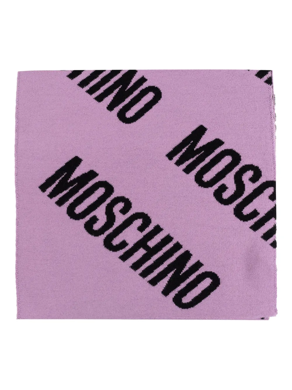 

Шерстяной шарф с логотипом Moschino, фиолетовый