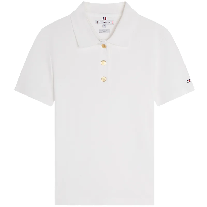 Поло на пуговицах Tommy Hilfiger, White YBL