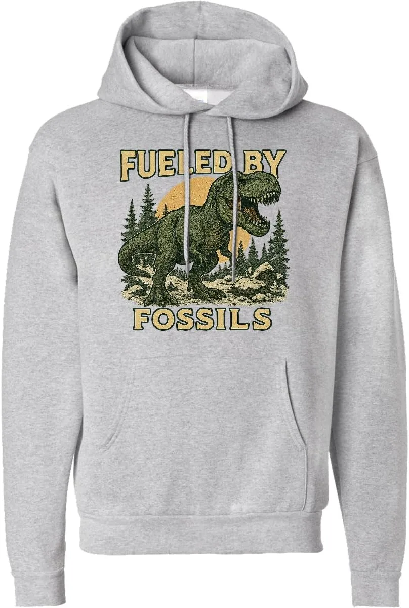 

Толстовка с капюшоном Fueled By Fossils and Fact Dinosaur T-Rex Adult inktastic