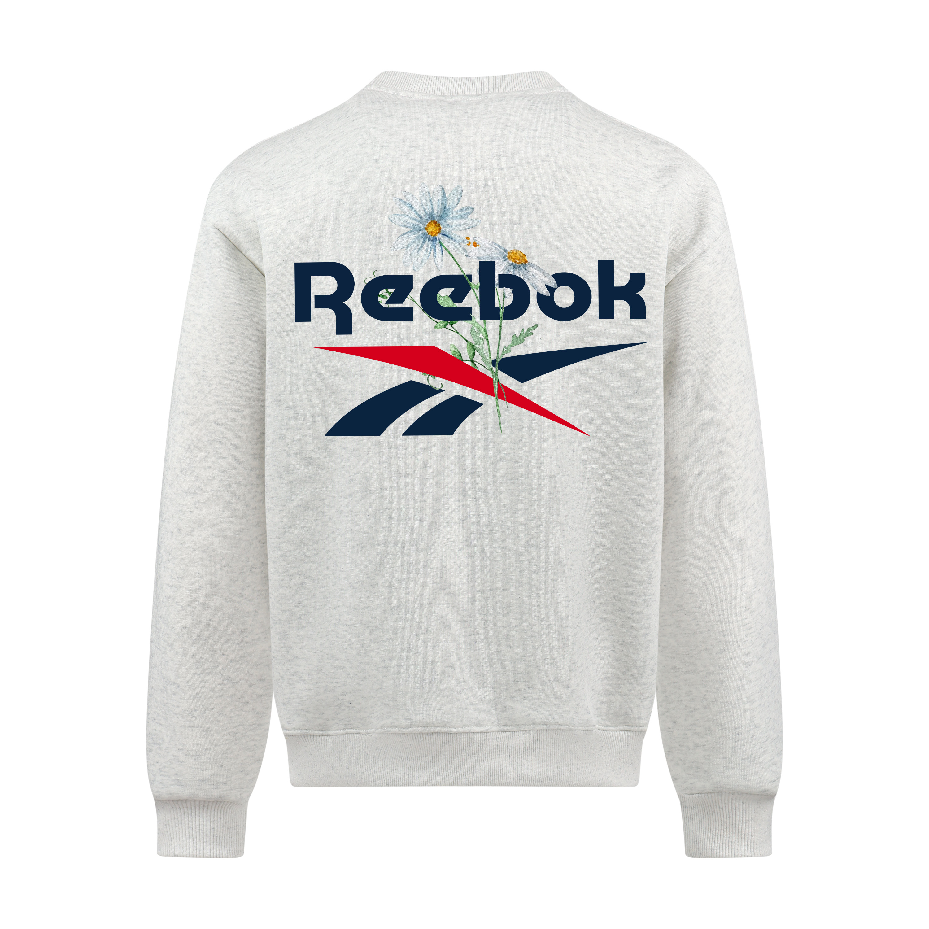 

Свитшот Unisex Crew Neck Moderate Heavyweight Reebok, белый heather серый[polyester-cotton thickened and fleece-lined]