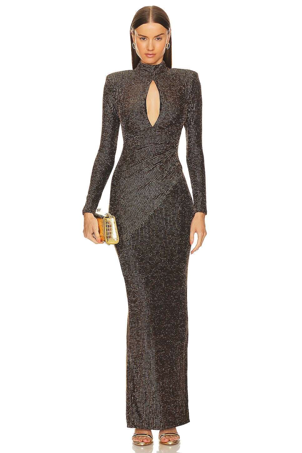 

Платье Michael Costello x REVOLVE Winnie Gown, цвет Black & Gold