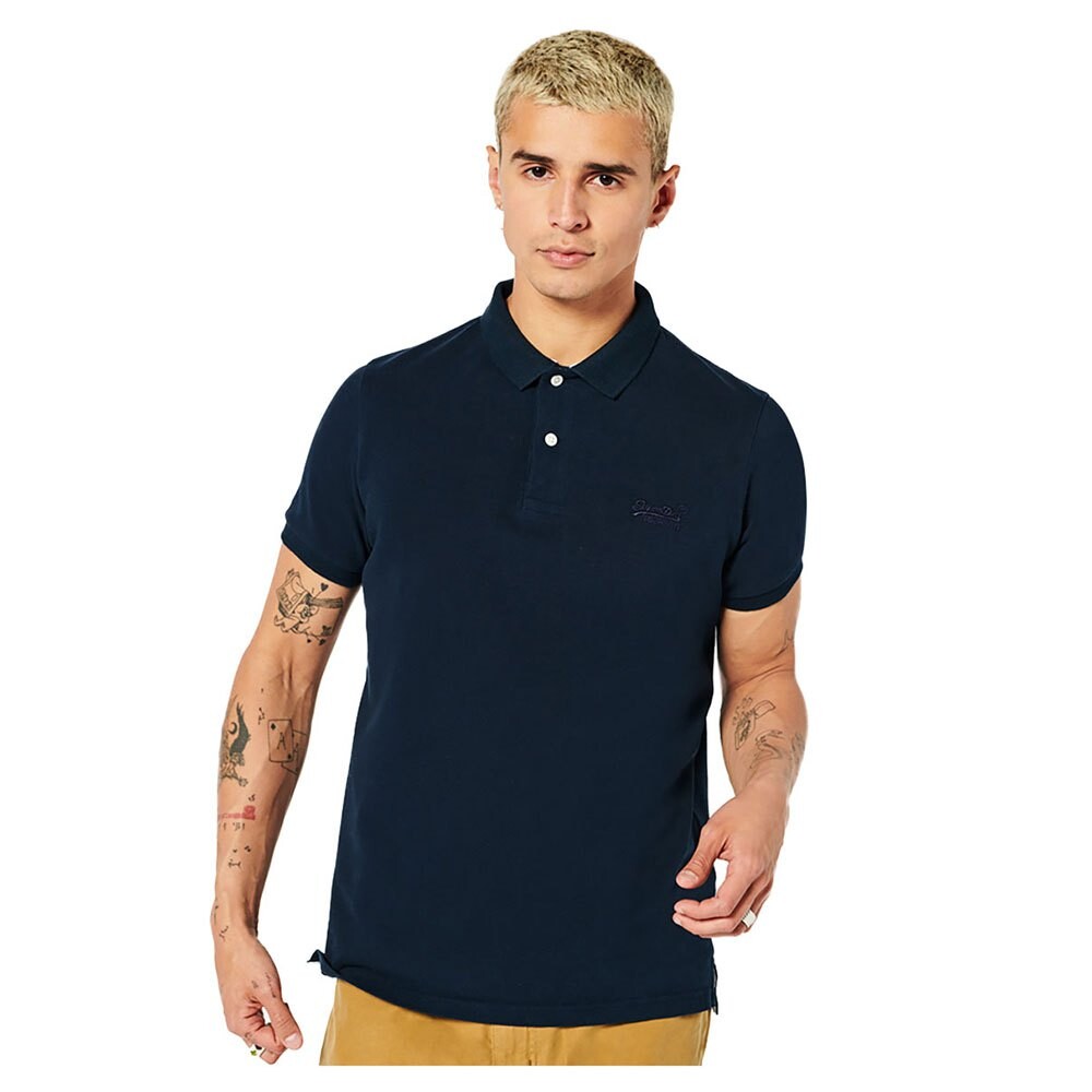 

Поло с коротким рукавом Superdry Classic Pique, синий