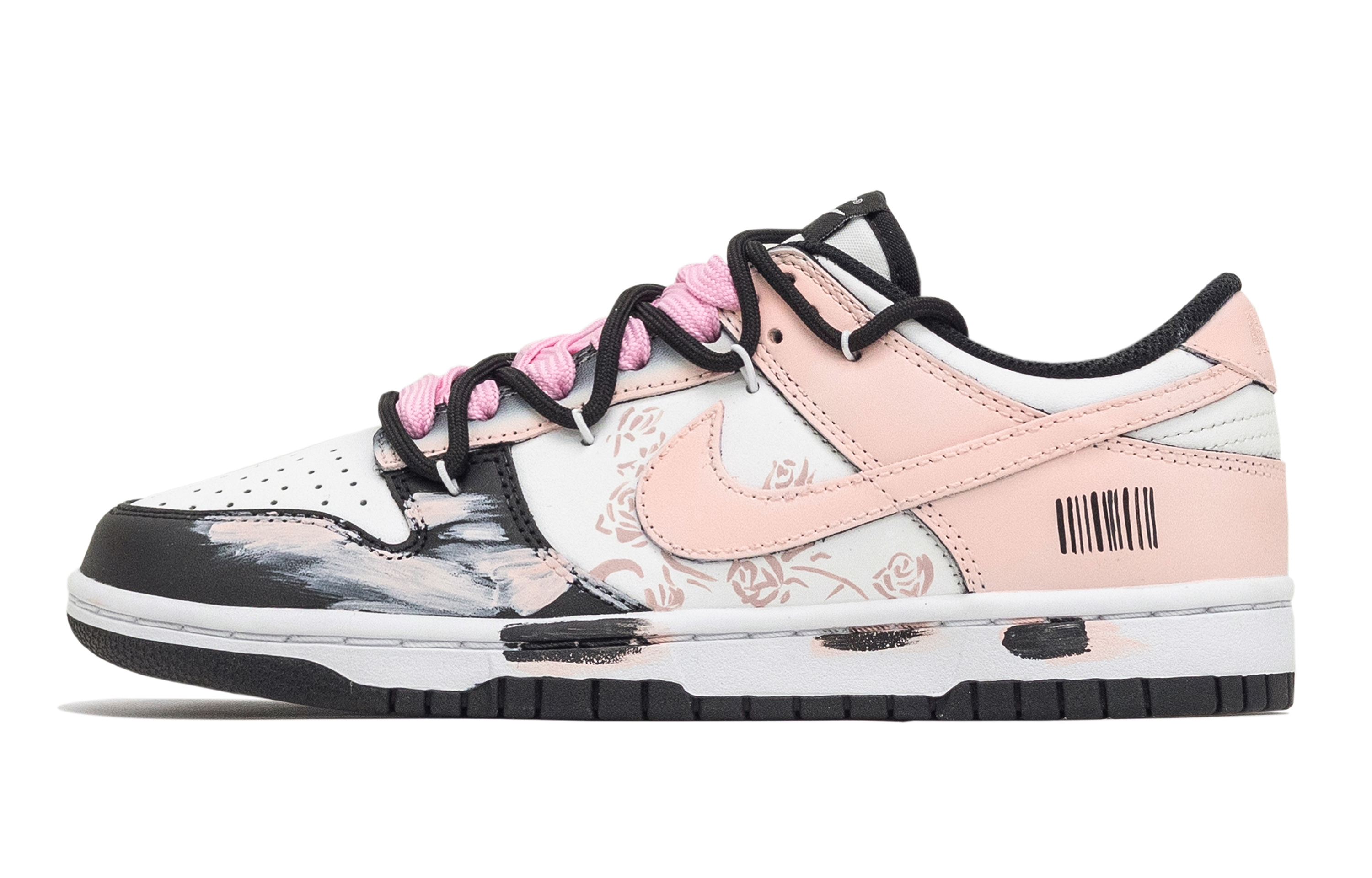 

Nike Кроссовки для скейтбординга Dunk Black White, модные сейчас, нескользящие, износостойкие, низкие, мужские, розовые