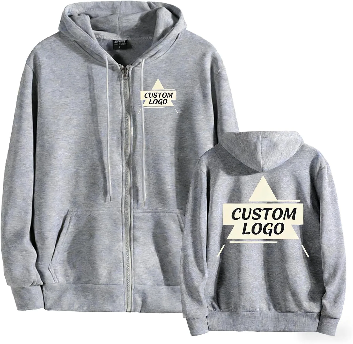 

Мужская кастомизированная толстовка с молнией, легкая, с передним карманом