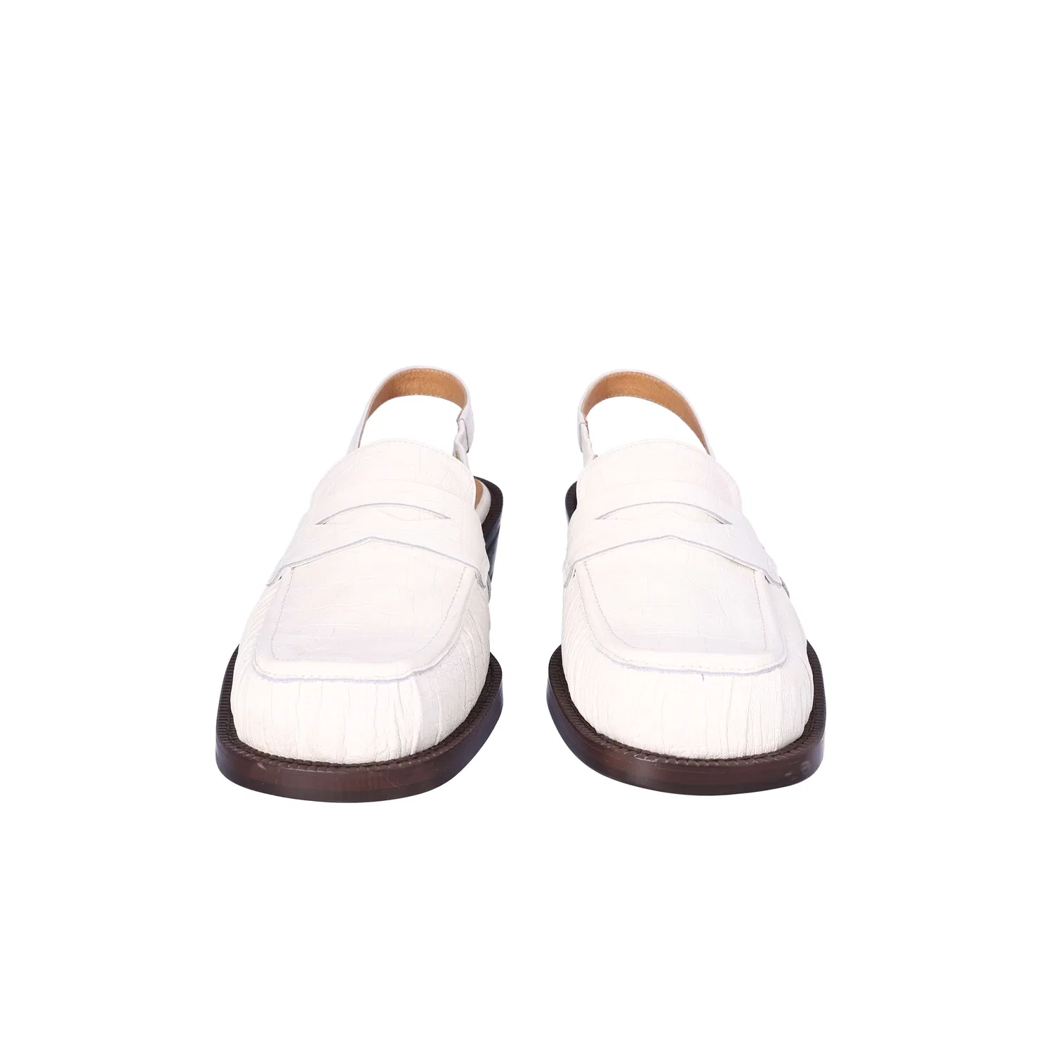 Мужские белые мюли-лоферы Nuosmiq Arc Sling-Back — фото 3