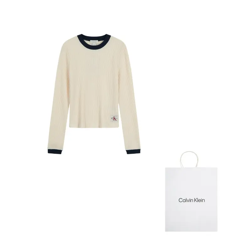 

Calvin Klein Футболка YAM женская молочно-белая, Белый, Calvin Klein Футболка YAM женская молочно-белая