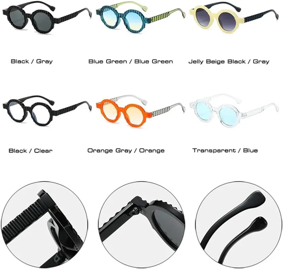 

Солнцезащитные очки UV400 — круглые, с двойным градиентом цвета, в стиле панк, для женщин и мужчин, для бега и занятий спортом на открытом воздухе UYPTK, Orange