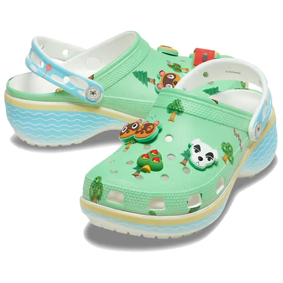 Crocs Animal Crossing x Platform Clog Clogs Unisex Green — фото 4