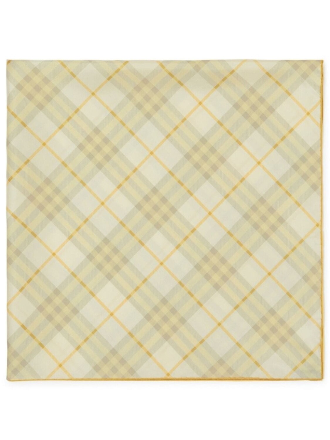 

Burberry checked silk scarf, нейтральный цвет