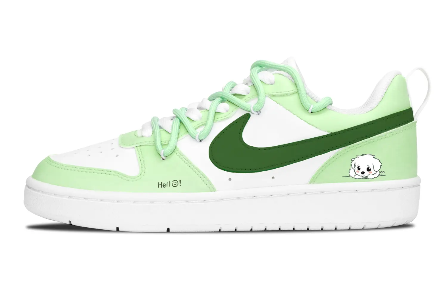 

Детские кроссовки для скейтбординга Court Borough Low 2 Low Top для подростков Nike, зеленый