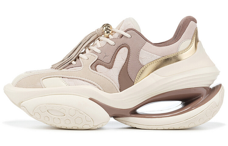 

Кроссовки Classic Collection женские с низким верхом желто-коричневые Li-Ning 1990