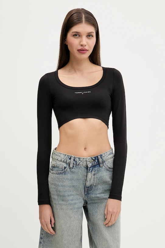 

Лонгслив Tommy Jeans, черный