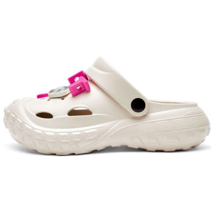 TOOMANYSHOES Разноцветные пузырьковые кроксы женские экрю, цвет Ecru